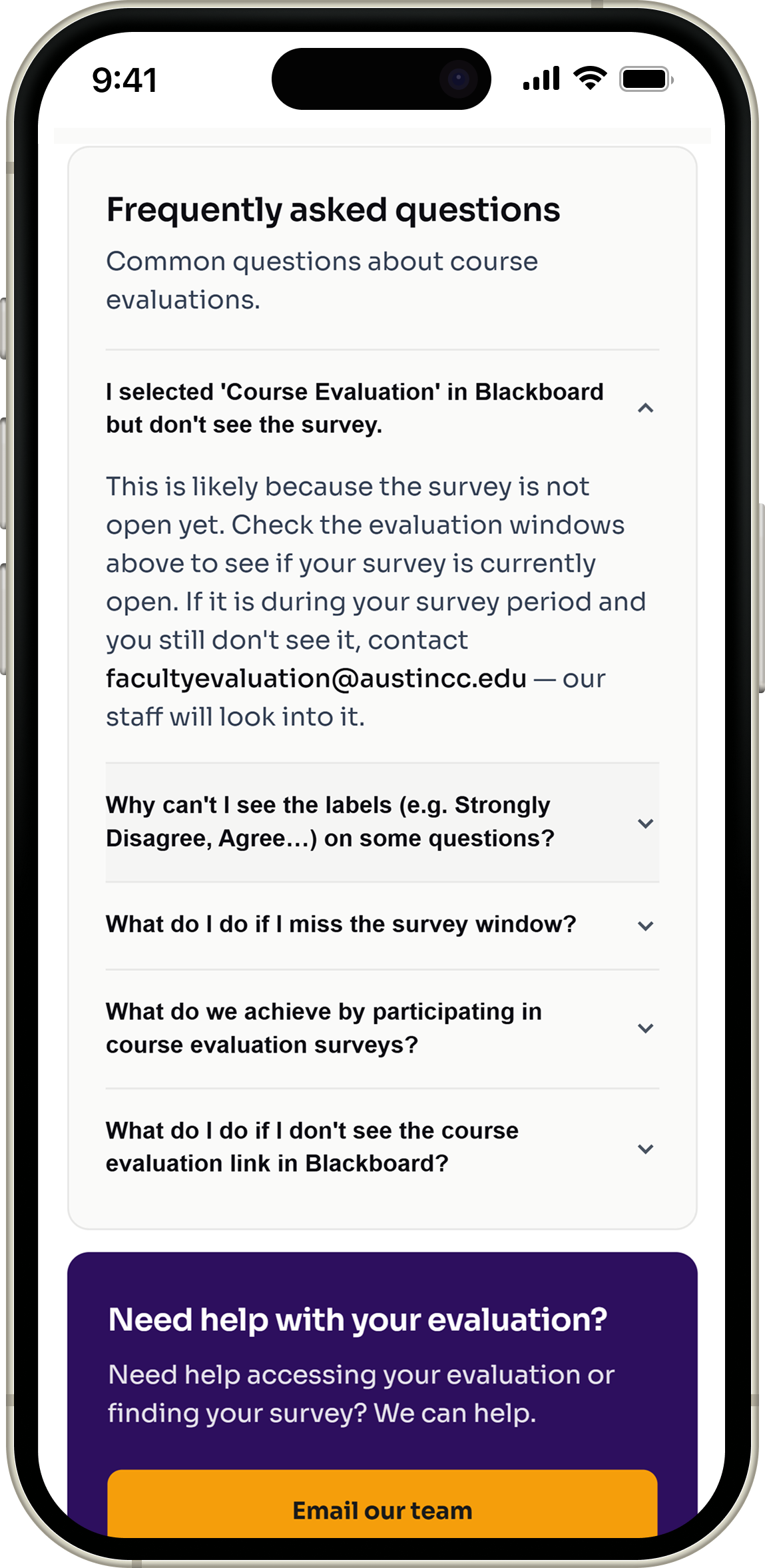 Modern redesign screen showing evaluation windows